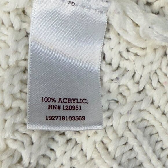 So Sweater Juniors Sz XS Pink/White Colorblock Long Sleeve Crew Neck Cable Knit - Picture 8 of 10